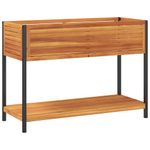 Casa si Gradina - Gradinarit si plante - Plante si ghivece - Ghivece si suporturi - Jardiniera gradina cu raft 110x45x80cm lemn masiv acacia/otel - Infinity.ro