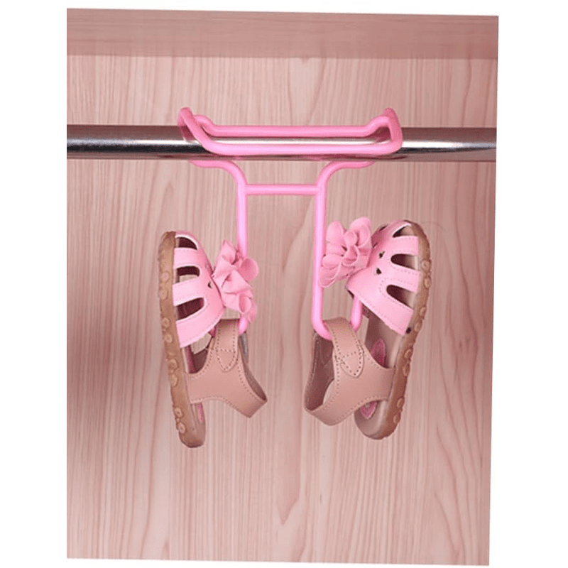 Casa si Gradina - Mobilier - Organizare si depozitare - Cutii depozitare - Set 2 bucati, Suport pentru pantofi cu umeras, Organizator pantofi, culoare Roz ABYZ™ - Infinity.ro