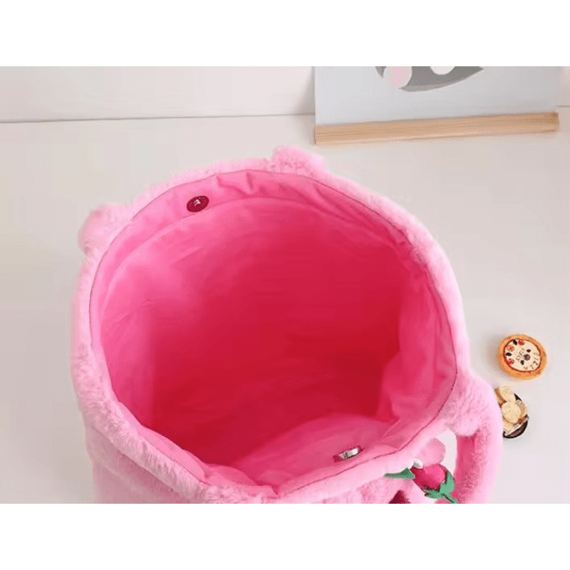 Fashion, accesorii si bijuterii - Copii - Accesorii copii - Genti si rucsacuri copii - Gentuta copii din Plus, dimensiuni 30x25cm culoare Roz ABYZ™ - Infinity.ro