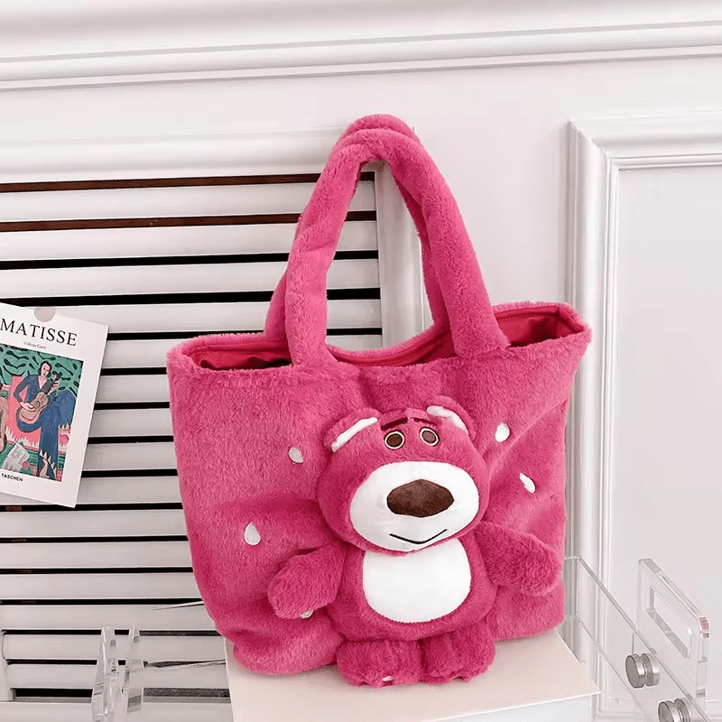 Fashion, accesorii si bijuterii - Copii - Accesorii copii - Genti si rucsacuri copii - Gentuta copii din Plus, dimensiuni 30x25cm culoare Visiniu ABYZ™ - Infinity.ro