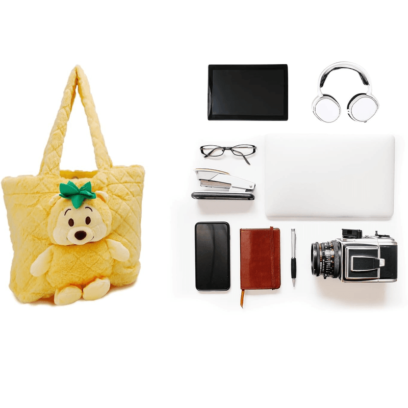 Fashion, accesorii si bijuterii - Copii - Accesorii copii - Genti si rucsacuri copii - Gentuta copii din Plus, dimensiuni 30x25cm culoare Galben ABYZ™ - Infinity.ro