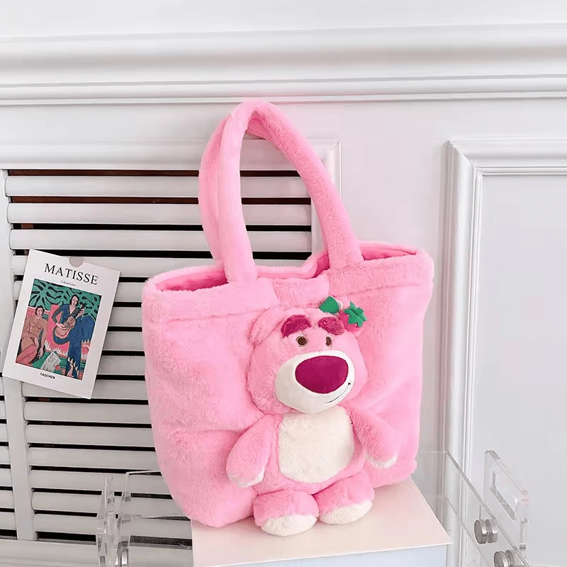 Fashion, accesorii si bijuterii - Copii - Accesorii copii - Genti si rucsacuri copii - Gentuta copii din Plus, dimensiuni 30x25cm culoare Roz ABYZ™ - Infinity.ro