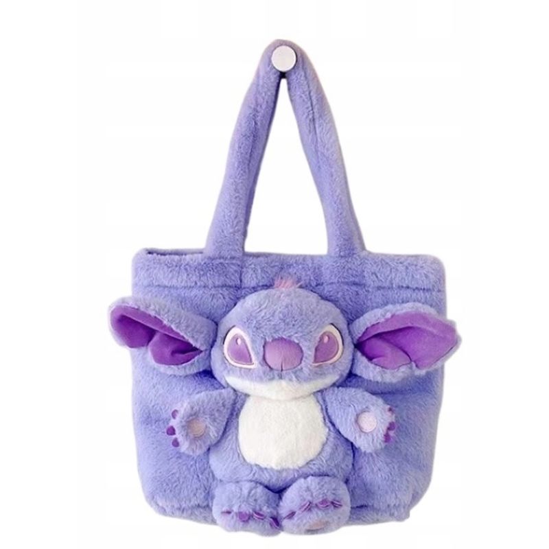 Fashion, accesorii si bijuterii - Copii - Accesorii copii - Genti si rucsacuri copii - Gentuta copii din Plus, Tip Stitch dimensiuni 35x27cm culoare Mov ABYZ™ - Infinity.ro