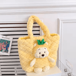 Fashion, accesorii si bijuterii - Copii - Accesorii copii - Genti si rucsacuri copii - Gentuta copii din Plus, dimensiuni 30x25cm culoare Galben ABYZ™ - Infinity.ro