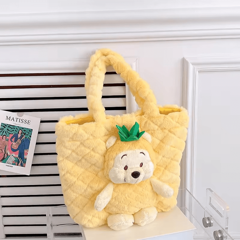 Fashion, accesorii si bijuterii - Copii - Accesorii copii - Genti si rucsacuri copii - Gentuta copii din Plus, dimensiuni 30x25cm culoare Galben ABYZ™ - Infinity.ro