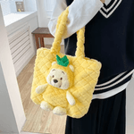 Fashion, accesorii si bijuterii - Copii - Accesorii copii - Genti si rucsacuri copii - Gentuta copii din Plus, dimensiuni 30x25cm culoare Galben ABYZ™ - Infinity.ro