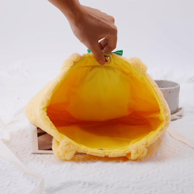 Fashion, accesorii si bijuterii - Copii - Accesorii copii - Genti si rucsacuri copii - Gentuta copii din Plus, dimensiuni 30x25cm culoare Galben ABYZ™ - Infinity.ro