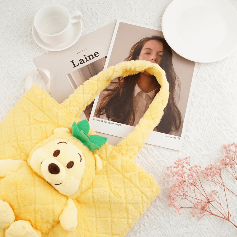 Fashion, accesorii si bijuterii - Copii - Accesorii copii - Genti si rucsacuri copii - Gentuta copii din Plus, dimensiuni 30x25cm culoare Galben ABYZ™ - Infinity.ro