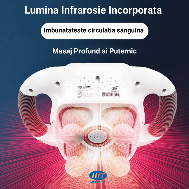 Ingrijire personala si Cosmetice - Sanatate si wellness - Articole wellness - Aparate si dispozitive de masaj - Aparat electric de masaj cu vibratii, tip pistol cu percutie, 4 moduri, 12 trepte, 3200 RPM, lumina infrarosie - Infinity.ro