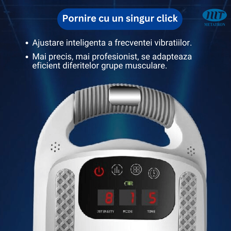 Ingrijire personala si Cosmetice - Sanatate si wellness - Articole wellness - Aparate si dispozitive de masaj - Aparat electric de masaj cu vibratii, tip pistol cu percutie, 4 moduri, 12 trepte, 3200 RPM, lumina infrarosie - Infinity.ro