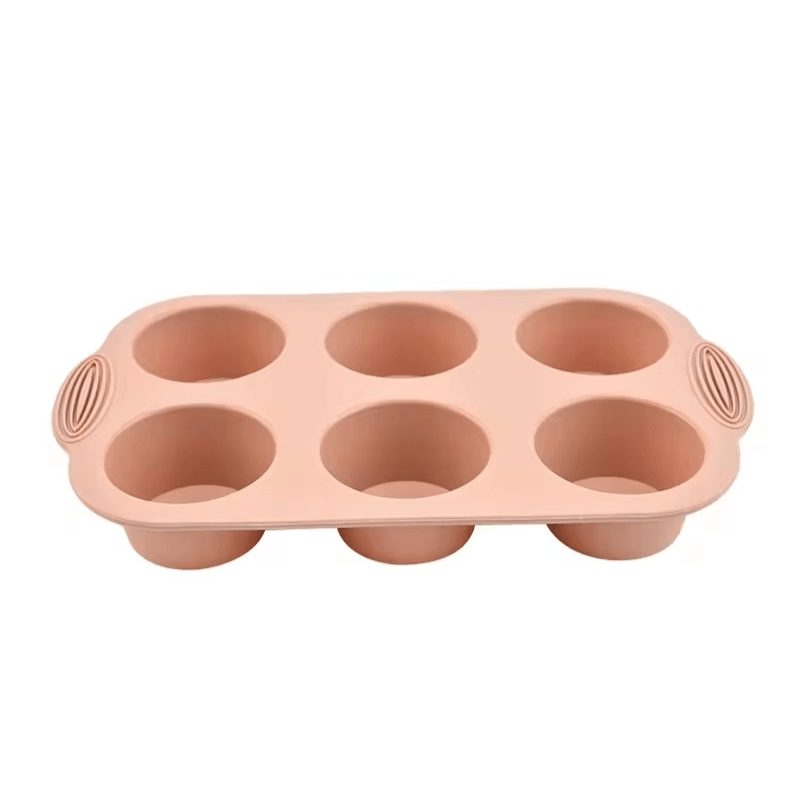 Casa si Gradina - Bucatarie si vesela - Vase pentru gatit - Tavi copt - Tava De Copt Briose Din Silicon cu 6 Forme Roz ABYZ®™ - Infinity.ro