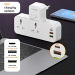 Casa si Gradina - Electrice - Prize - Priza inteligenta 3 in 1 (EU/US/UK) multifunctionala - LDNIO, 2500W, lampa veghe ajustabila, 2x USB, 1x USB-C, Alba - Infinity.ro