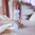Market - Cadouri - Cadouri personalizate - Marturii Botez fetita, baiat, lumanare ceara naturala, Inimioare - Infinity.ro