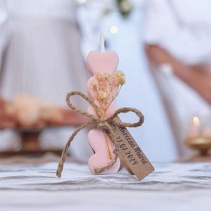 Marturii Botez fetita, baiat, lumanare ceara naturala, Inimioare