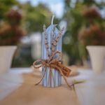 Market - Cadouri - Cadouri personalizate - Marturii de Botez elegante lumanare cu flori uscate naturale, personalizata - Infinity.ro