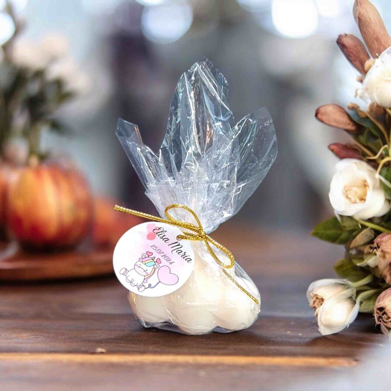 Market - Cadouri - Cadouri personalizate - Marturii Botez fetita, baiat, lumanare ceara naturala, Norisor - Infinity.ro