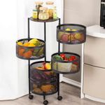 Casa si Gradina - Bucatarie si vesela - Organizare si depozitare bucatarie - Cutii alimentare - Organizator de bucatarie mobil cu cinci cosuri rotative pentru fructe si legume - Infinity.ro