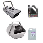 Casa si Gradina - Decoratiuni - Decoratiuni petrecere - Accesorii pentru petrecere - Set Masina de fum si Masina baloane 60W, IdeallStore®, 1200 W, lichid 4.5 l inclus - Infinity.ro