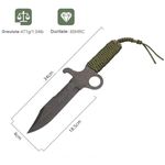 Sport si Outdoor - Camping - Cutite, bricege si accesorii - Cutite si bricege - Cutit de vanatoare Full Tang, IdeallStore®, kaki, 34 cm - Infinity.ro