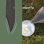 Sport si Outdoor - Camping - Cutite, bricege si accesorii - Cutite si bricege - Cutit de vanatoare Full Tang, IdeallStore®, kaki, 34 cm - Infinity.ro