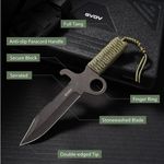 Sport si Outdoor - Camping - Cutite, bricege si accesorii - Cutite si bricege - Cutit de vanatoare Full Tang, IdeallStore®, kaki, 34 cm - Infinity.ro