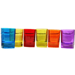 Casa si Gradina - Bucatarie si vesela - Cani si pahare - Pahare - Set 6 pahare colorate din sticla pentru shoturi, 55 ml - Infinity.ro