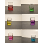 Casa si Gradina - Bucatarie si vesela - Cani si pahare - Pahare - Set 6 pahare colorate din sticla pentru shoturi, 55 ml - Infinity.ro