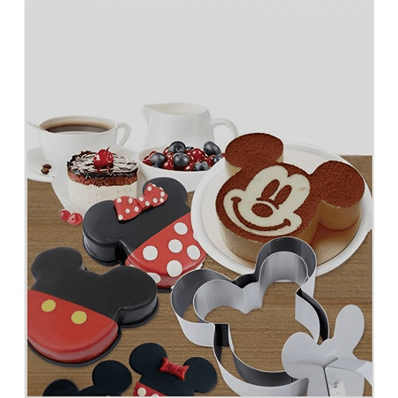 Casa si Gradina - Bucatarie si vesela - Vase pentru gatit - Tavi copt - Set 3 rame pentru tort forma de Mickey Mouse - Infinity.ro