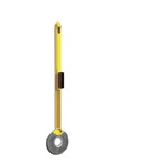 Casa si Gradina - Sanitare - Obiecte sanitare - Accesorii vase de toaleta - Perie din silicon rotunda de WC cu suport si prindere perete cu cap flexibil Galben Gri - Infinity.ro