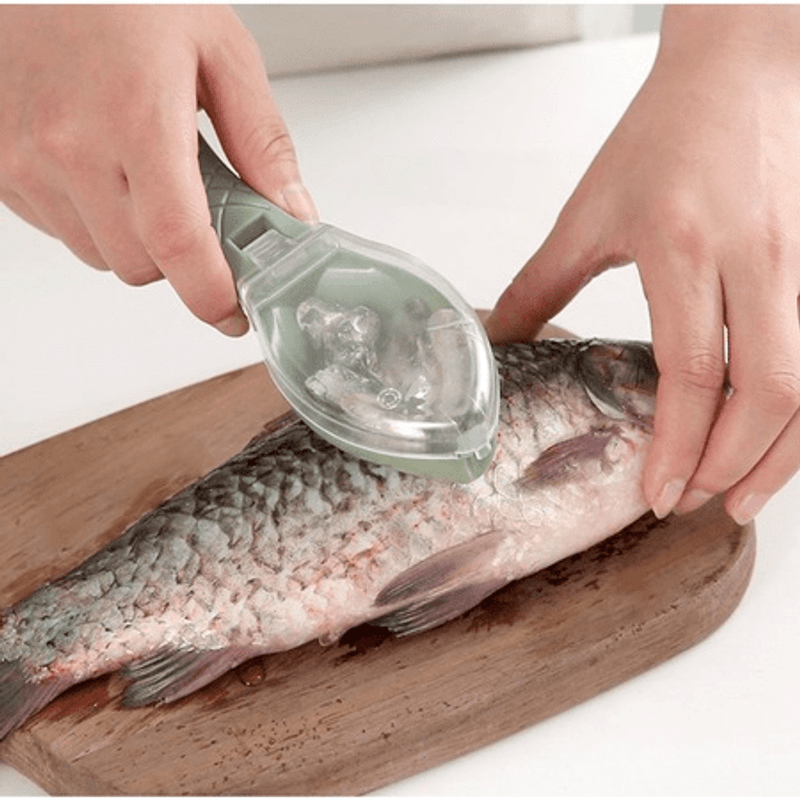 Casa si Gradina - Bucatarie si vesela - Ustensile bucatarie - Seturi ustensile de bucatarie - Dispozitiv cu capac pentru curatarea solzilor de peste - Infinity.ro