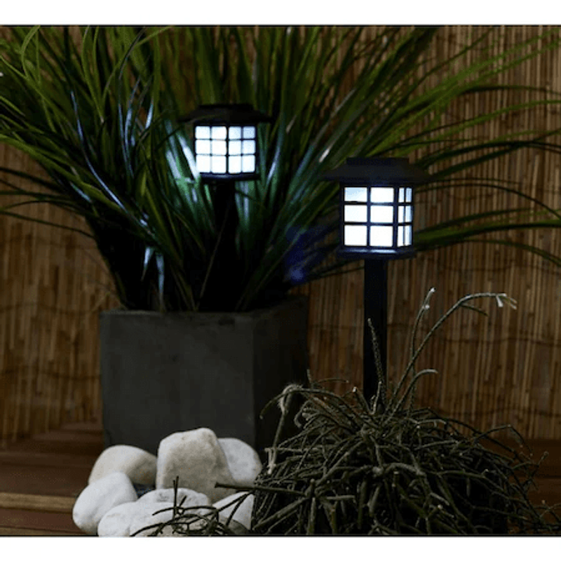 Casa si Gradina - Corpuri si surse de iluminat - Iluminat exterior - Lampi solare - Lampa solara patrata, London, LED, IP 44, 38 cm, negru, clasic - Infinity.ro