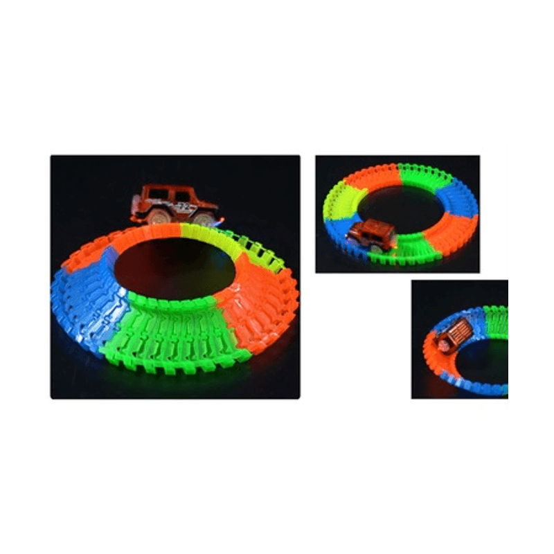 Jucarii, Copii si Bebe - Jucarii si jocuri - Jucarii & jocuri educative - Jocuri si jucarii educative - Circuit auto Glow In The Dark, 137 piese, lungime 153 cm - Infinity.ro