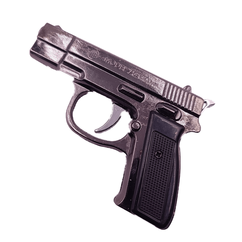 Market - Tutun si tigari - Articole si accesorii tutun - Bricheta Metalica cu Lanterna, Reincarcabila, Antivant, Model Pistol, 9 cm - Infinity.ro