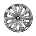 Auto si Moto - Anvelope si jante - Accesorii roti - Capace roti - Set 4 capace roti Strong argintiu Varnished pentru gama auto Renault, R15 - Infinity.ro