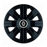 Auto si Moto - Anvelope si jante - Accesorii roti - Capace roti - Set 4 capace roti pentru Renault nou, model Cosmos negru, R14 - Infinity.ro