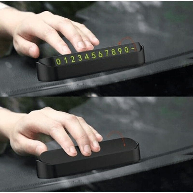 Auto si Moto - Piese auto si accesorii - Interior auto - Accesorii interior - Suport numar de telefon pentru parcare temporara masina, 130mm x 35mm x 26mm, cu fixare pe bord, negru - Infinity.ro