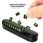 Auto si Moto - Piese auto si accesorii - Interior auto - Accesorii interior - Suport numar de telefon pentru parcare temporara masina, 130mm x 35mm x 26mm, cu fixare pe bord, negru - Infinity.ro