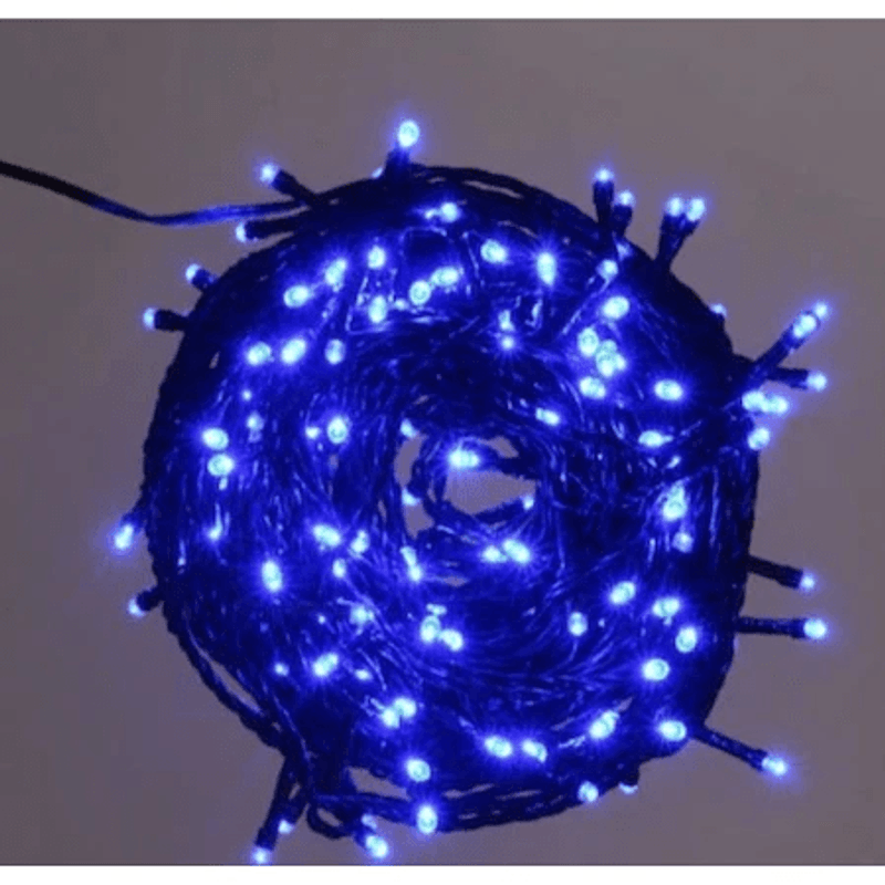 Casa si Gradina - Decoratiuni - Decoratiuni de sezon - Instalatie interior, exterior pentru brad cu lumina albastra 300 leduri - Infinity.ro