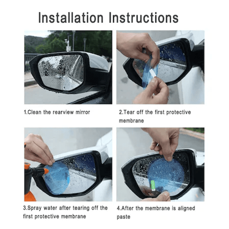 Casa si Gradina - Decoratiuni - Oglinzi - Folie oglinda de protectie, anti ploaie, anti ceata, rotund, 2 bucati - Infinity.ro