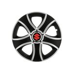 Auto si Moto - Anvelope si jante - Accesorii roti - Capace roti - Set 4 capace roti negru Sun cu crom pentru gama auto Suzuki, R14 - Infinity.ro