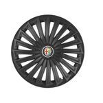 Auto si Moto - Anvelope si jante - Accesorii roti - Capace roti - Set 4 capace roti pentru Alfa Romeo, model Joy negru, R14 - Infinity.ro