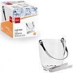 Casa si Gradina - Bucatarie si vesela - Accesorii bar - Frapiere si clesti gheata - Frapiera sticla cu cleste metalic si maner, 900ml, 12x12,5cm - Infinity.ro