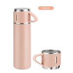 Casa si Gradina - Bucatarie si vesela - Accesorii bar - Termosuri si Cani termos - Termos travel compus din 3 piese  culoare roz - Infinity.ro