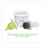 Casa si Gradina - Bucatarie si vesela - Ustensile bucatarie - Seturi ustensile de bucatarie - Vas de sticla cu pensula pentru condimentat alimente ABYZ®™ - Infinity.ro