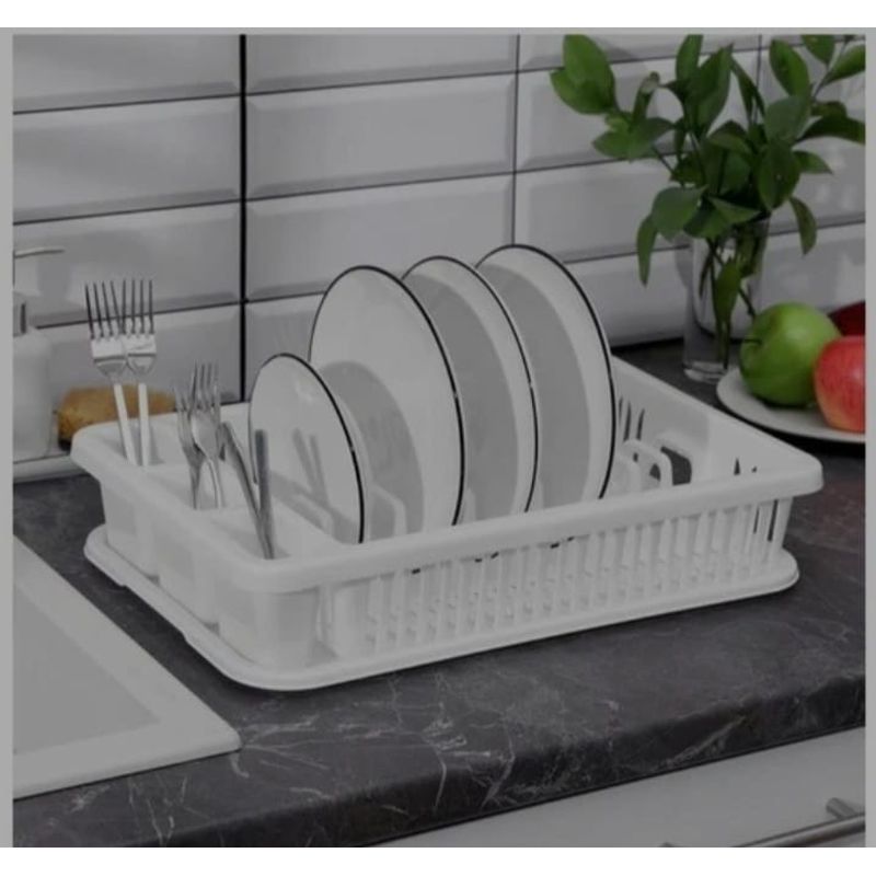 Casa si Gradina - Bucatarie si vesela - Organizare si depozitare bucatarie - Scurgator vase - Uscator Romtatay pentru vase, cu tava dimensiune 42x27x8.5 cm - Infinity.ro