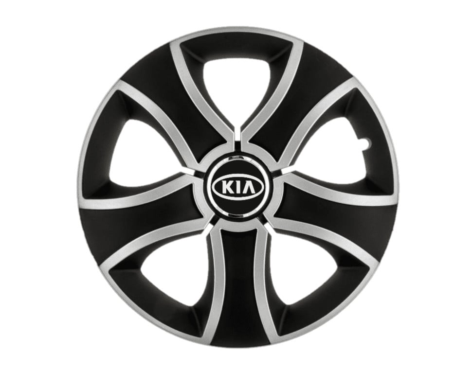 Set 4 capace roti negru Sun pentru gama auto Kia, R16