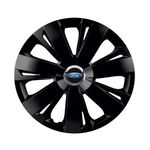 Auto si Moto - Anvelope si jante - Accesorii roti - Capace roti - Set 4 capace roti negre cu inel Cromat Energy pentru gama auto Ford, R16 - Infinity.ro