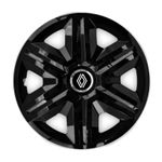 Auto si Moto - Anvelope si jante - Accesorii roti - Capace roti - Set 4 capace roti pentru Renault nou, model Fast negru, R15 - Infinity.ro