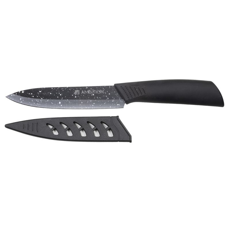Casa si Gradina/Bucatarie si vesela/Vesela si tacamuri/Cutite si seturi de cutite - Cutit universal AMBITION Skiv, 12.5 cm, lama ceramica, negru - Infinity.ro