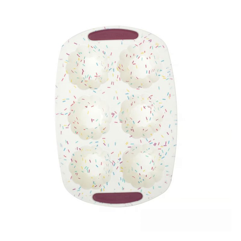 Casa si Gradina - Bucatarie si vesela - Ustensile bucatarie - Forme prajituri - Forma briose AMBITION Felice, 6 portii, 30x20.5 cm, silicon crem - Infinity.ro